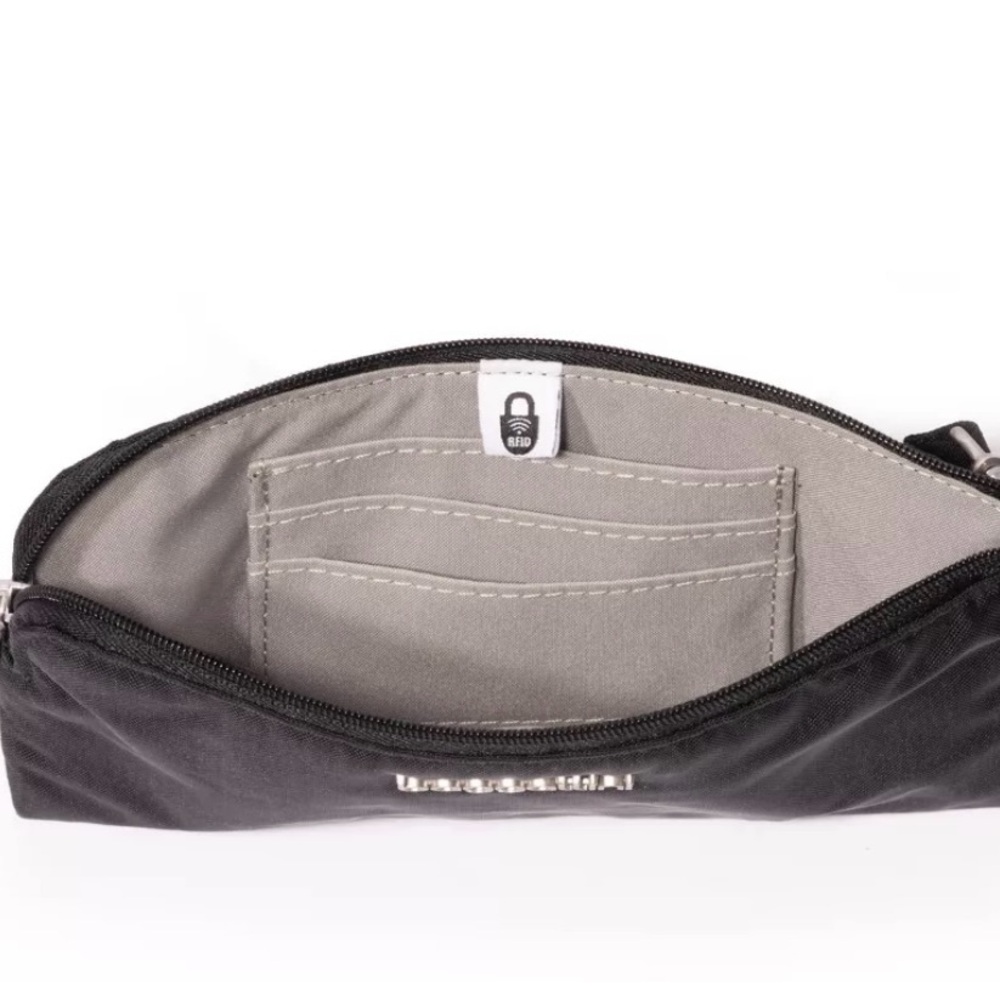 Baggallini Taupe Wristlet w Zipper Opening + 3 Card Slots with RFID Protection - Picture 7 of 7